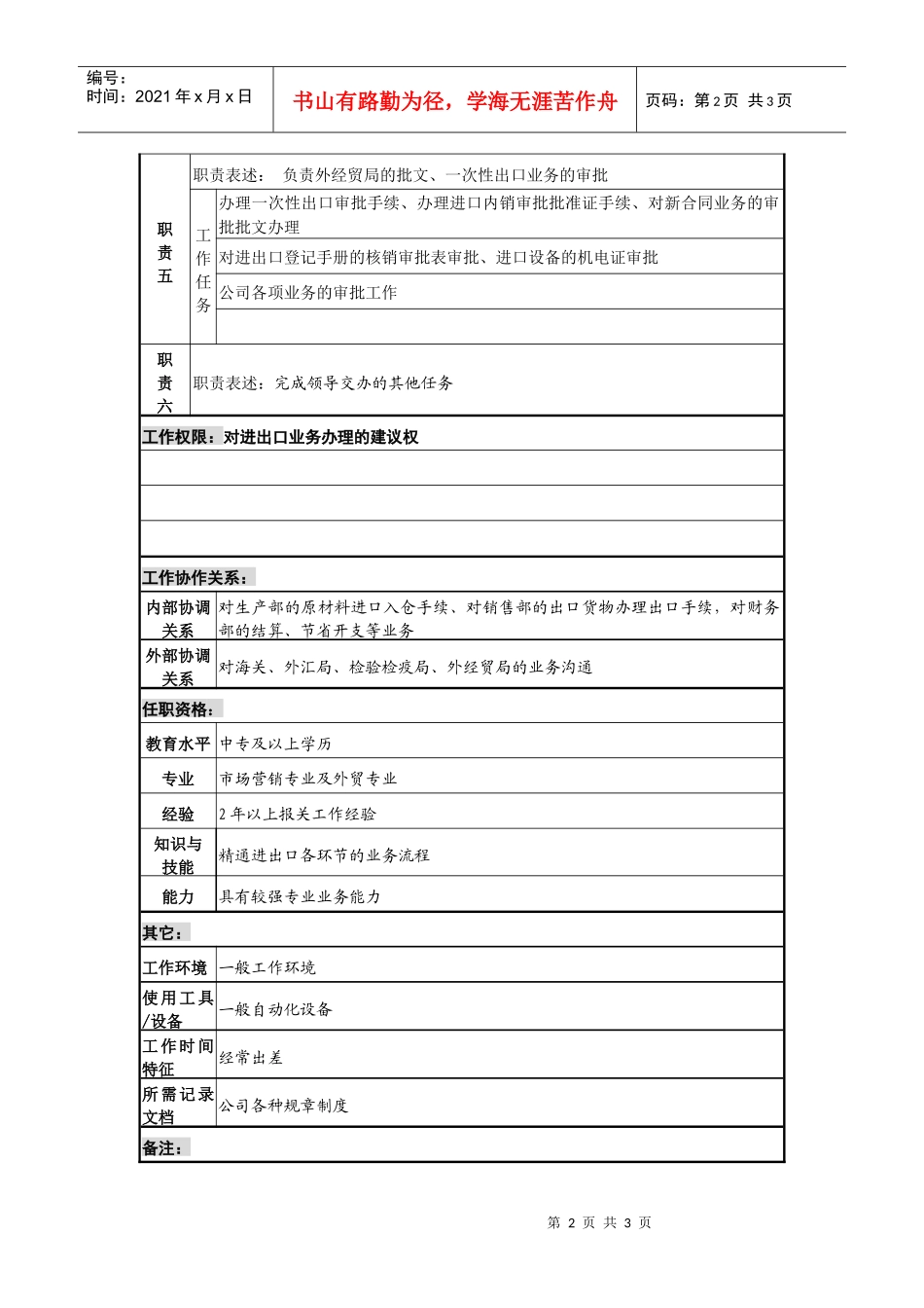 某咨询—广东中顺纸业财务部报关组长_第2页
