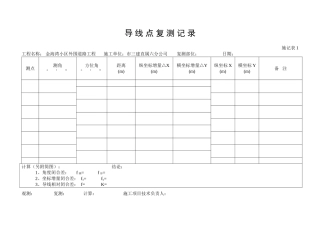 市政施工表格表式4(从施记表1到结尾)