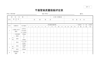 市政工程质量检验评定表