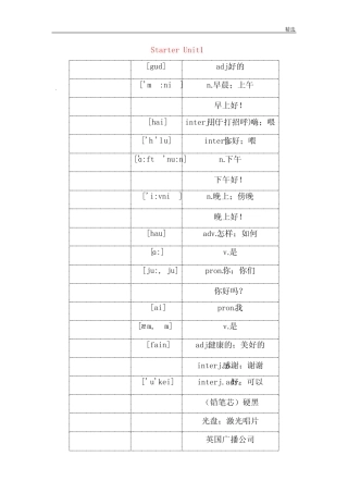 最终版新人教版七年级上册英语单词表(默写版).doc 