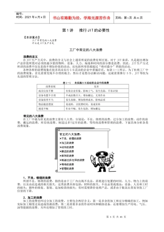 F10精益生产之JIT实务