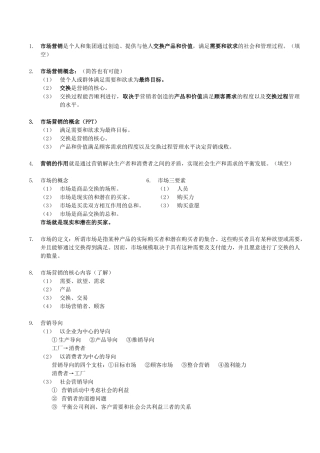 市场营销学复习总结(别人给的)[1]