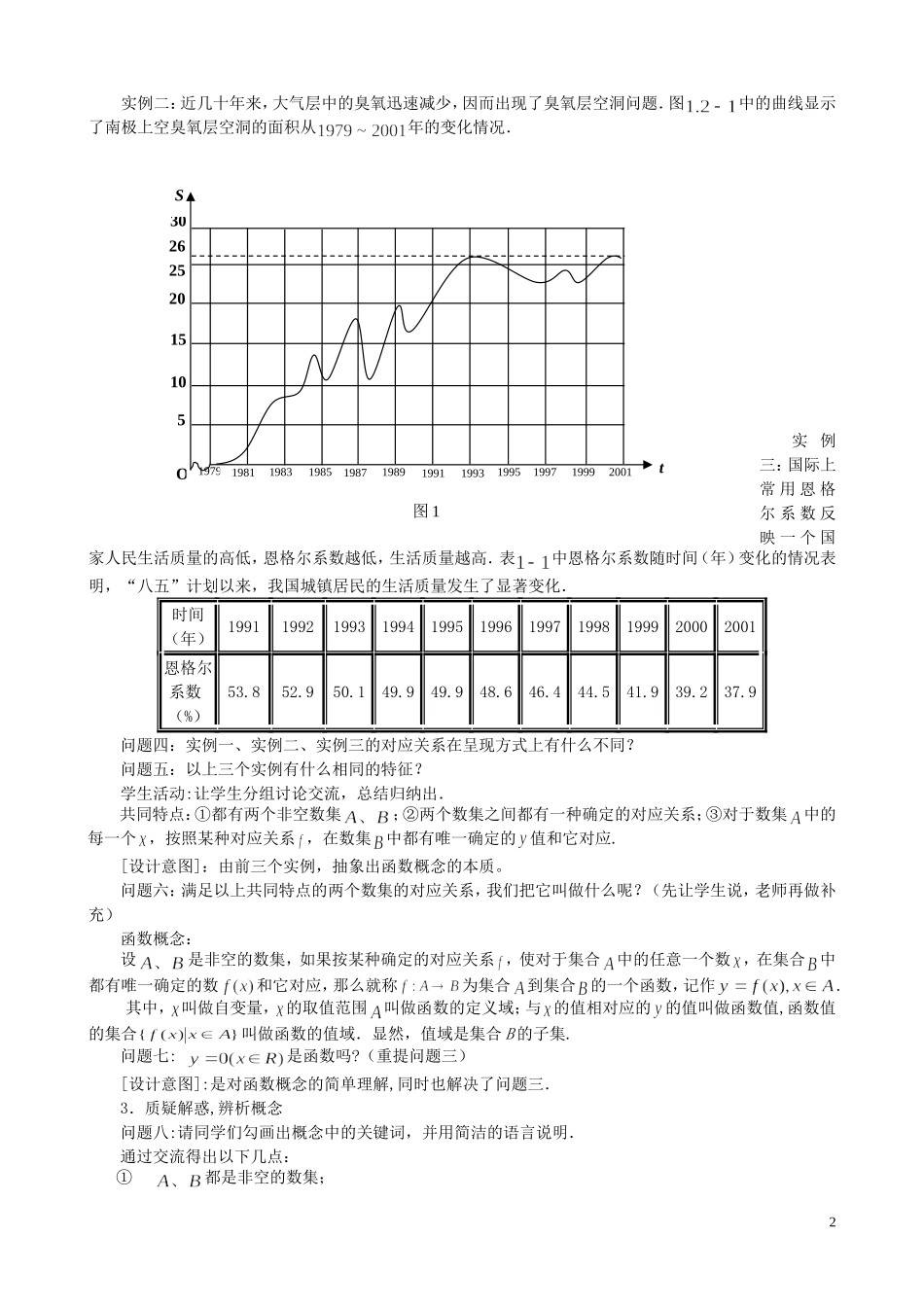 《函数的概念》教学设计_第2页
