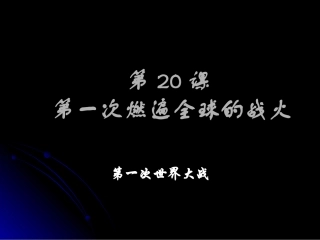 第20课第一次燃遍全球的战火[北师大版]
