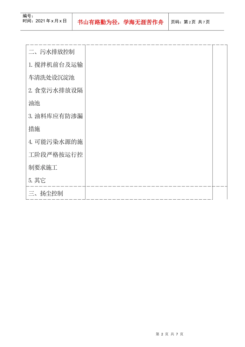 施工现场环境管理体系运行检查表_第2页