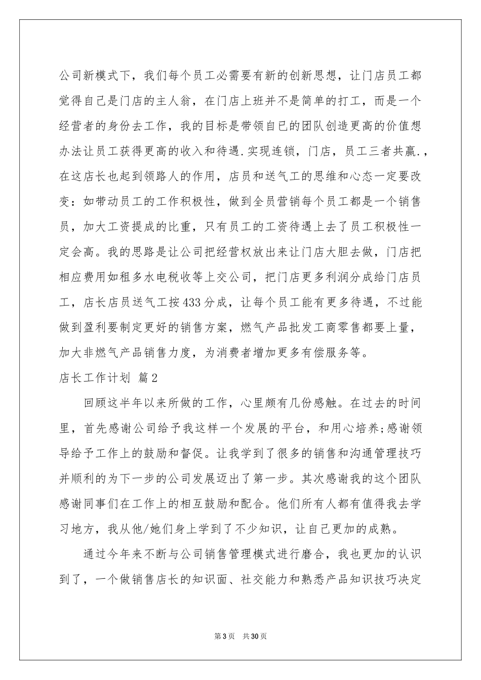 关于店长工作参考计划集锦九篇_第3页