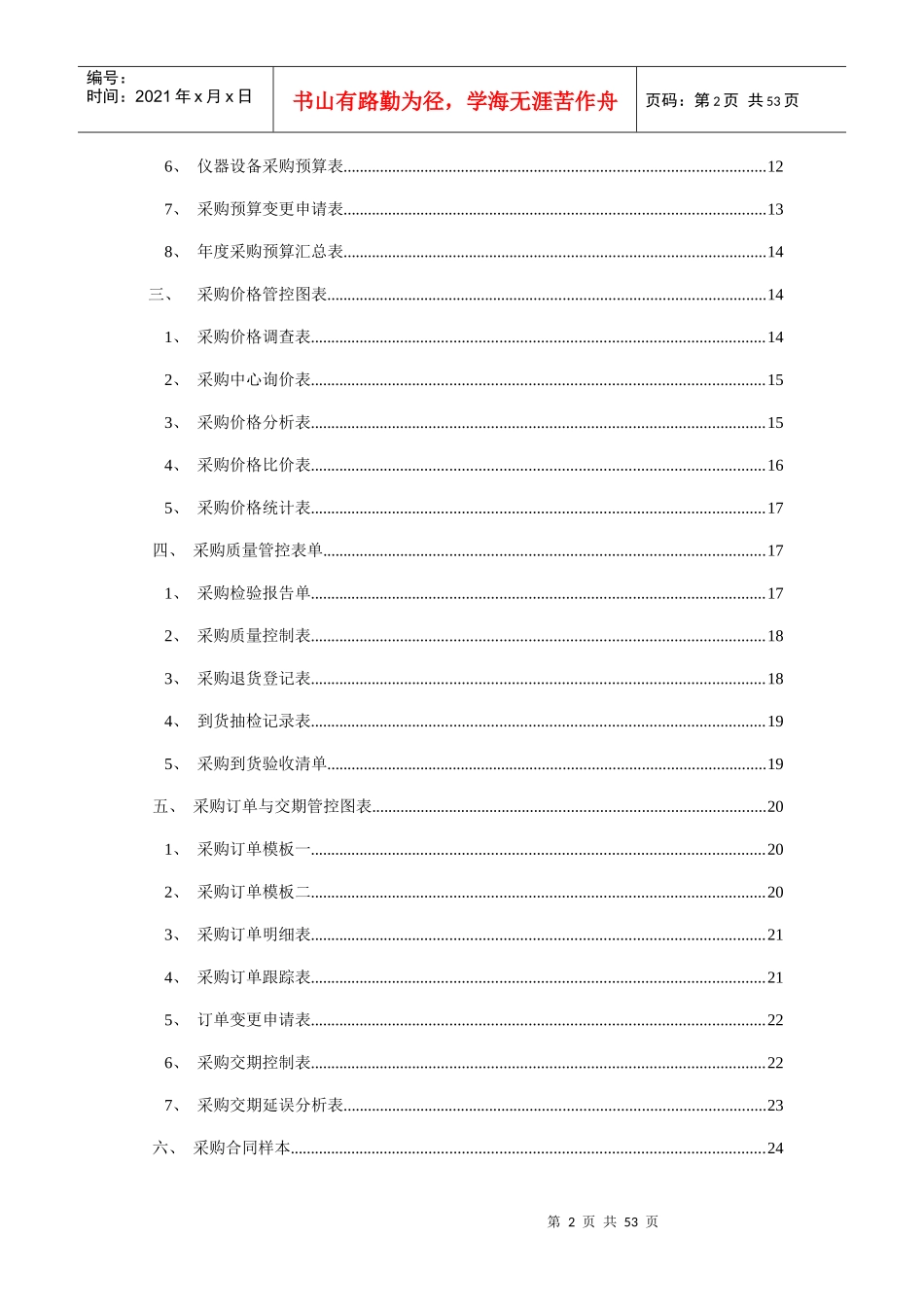 生产类采购管理表格_第2页