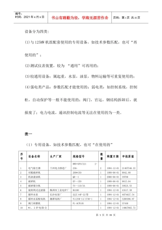 设备分为四类
