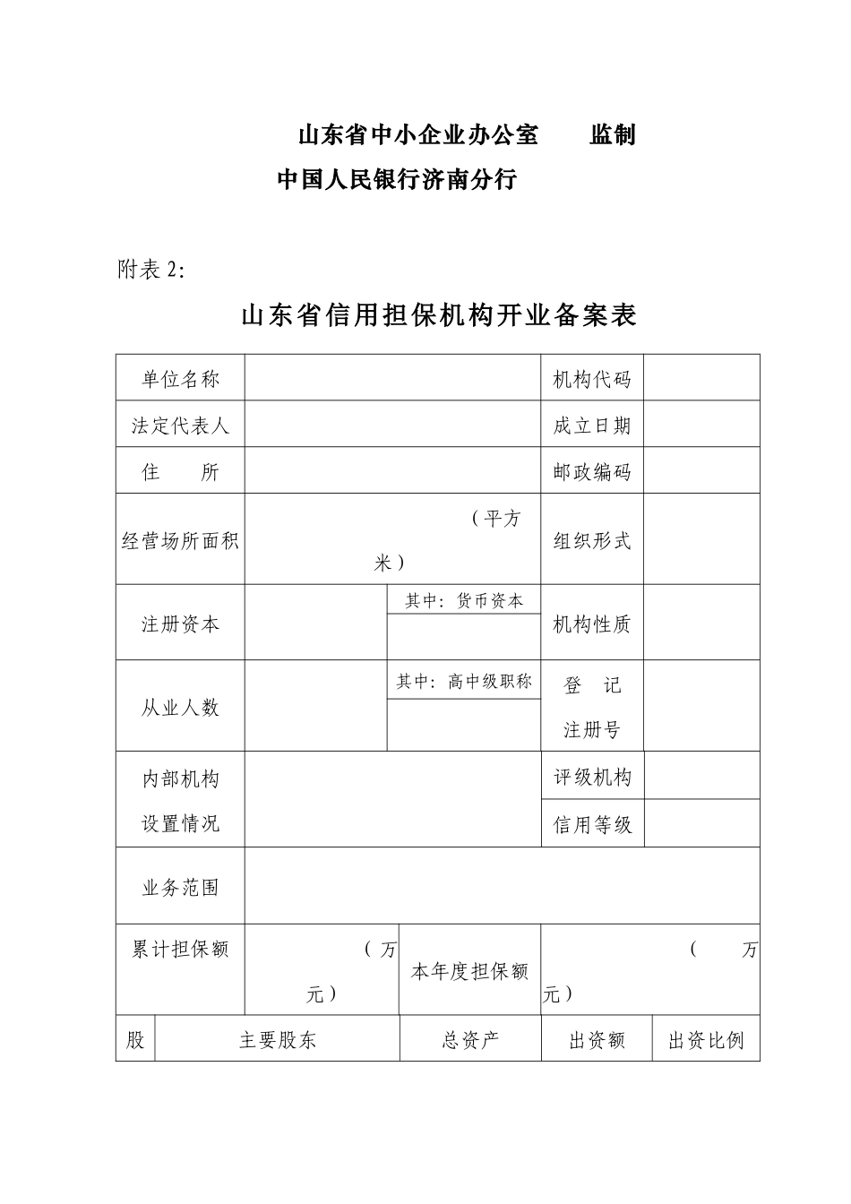 山东省信用担保机构备案事项申报材料封面-中国中小企业山东_第2页