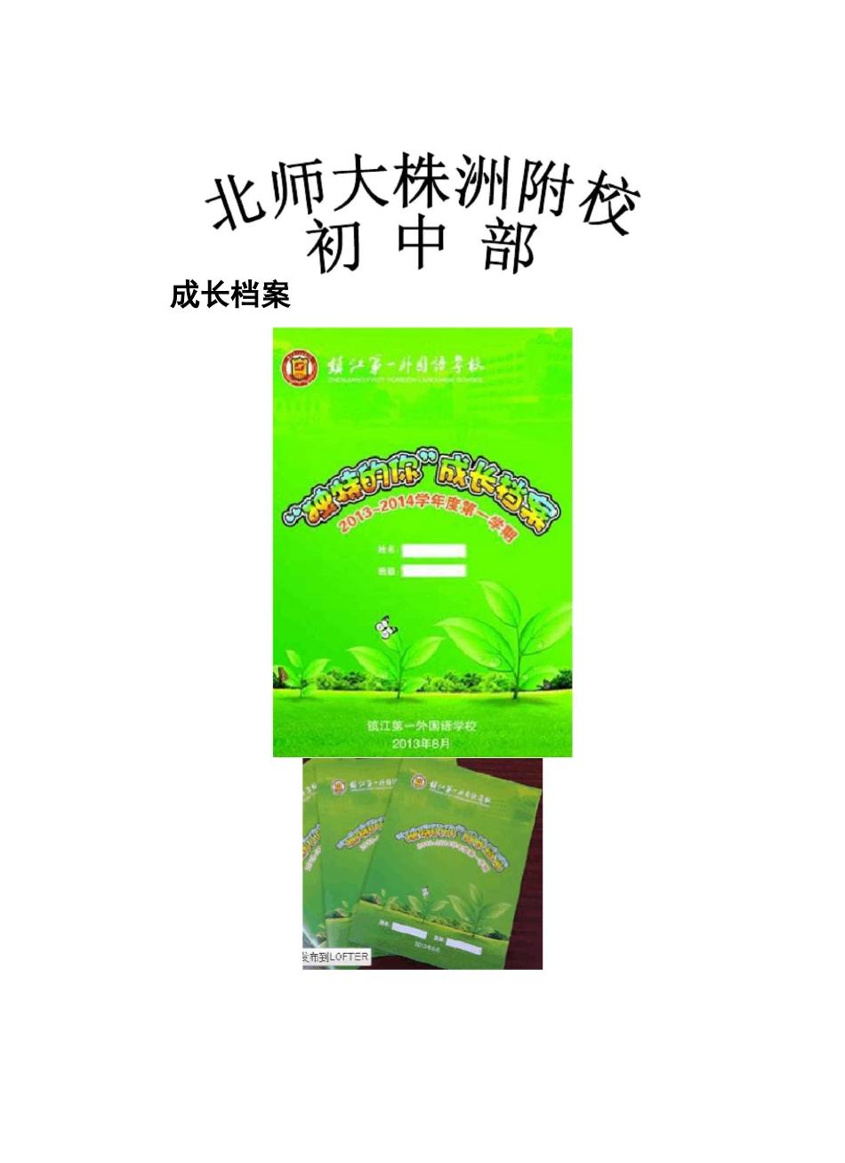 初中学生成长档案模版_第2页
