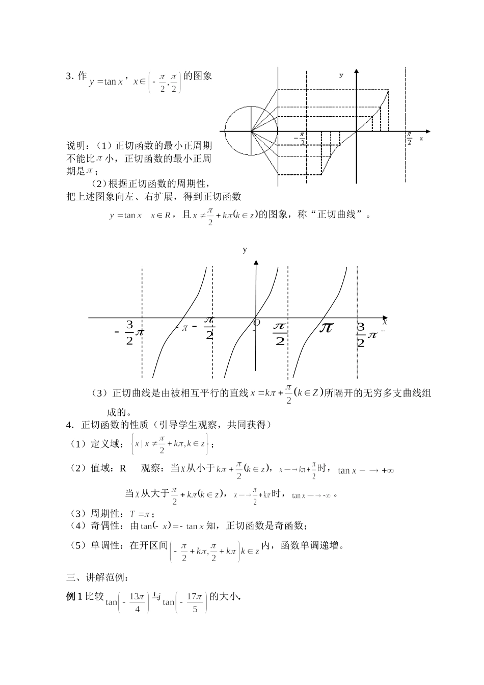 高一数学《410正切函数的图像和性质》_第2页