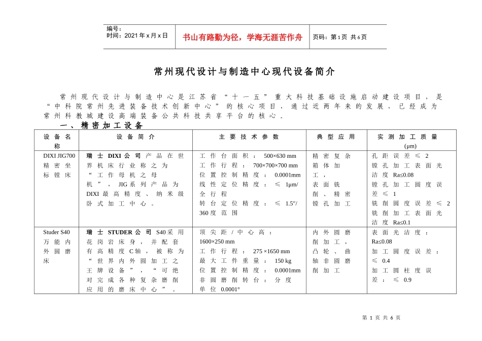 常州现代设计与制造中心现代设备简介-2102919225_第1页
