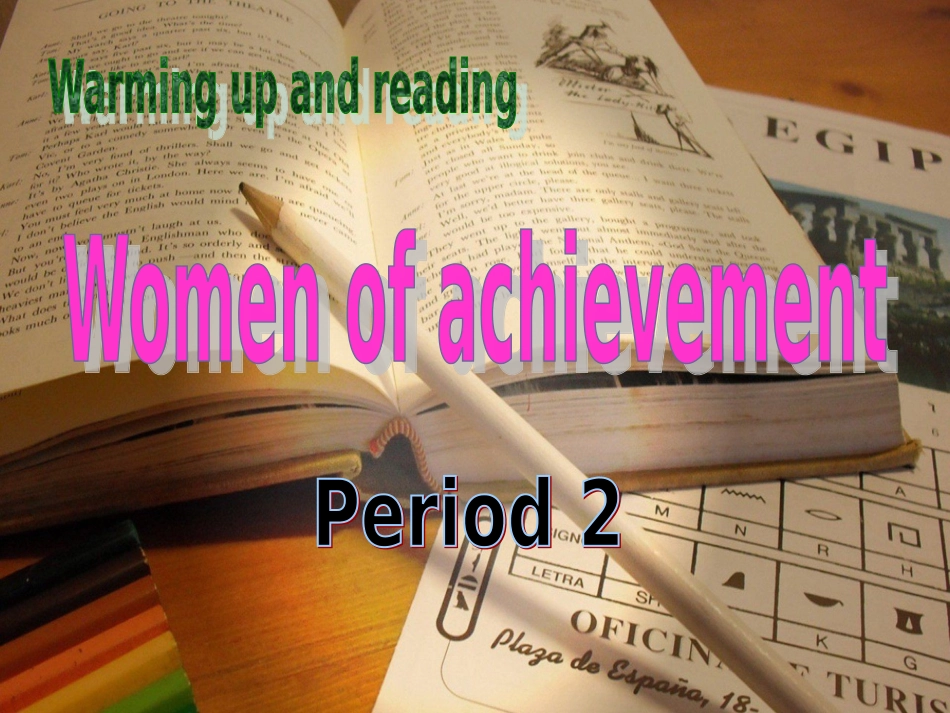 人教版高中英语必修四课件：Unit1WomenofachievementWarmingupandreading（共18张PPT）_第2页