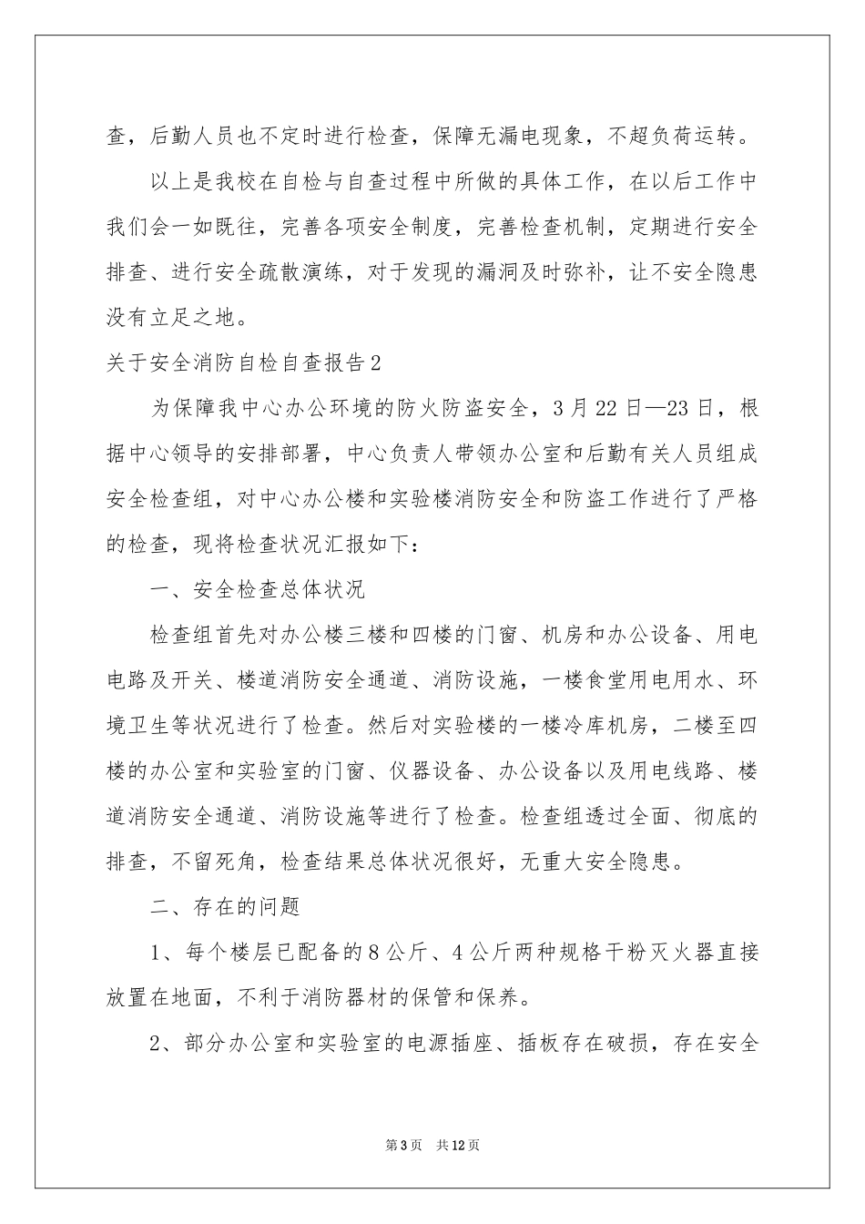 关于安全消防自检自查报告_第3页