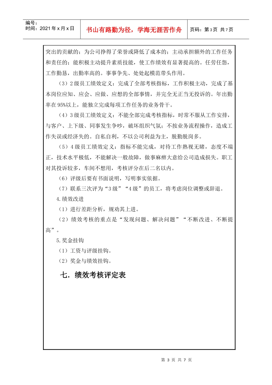 43设备处职员绩效考核实施细则_第3页