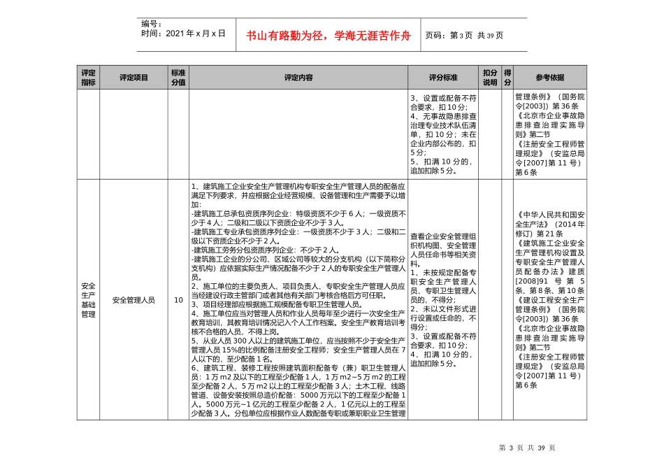 顺义区建筑企业(含项目)安全生产标准化评定标准(“加”风险“加”有限空间)(顺)_第3页