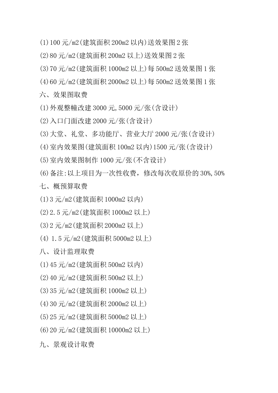 装饰工程设计收费标准_第3页