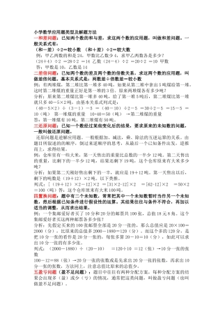 小学数学应用题类型及解题方法01108