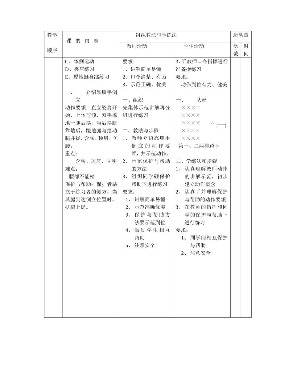 前滚翻、肩肘倒立教案_第2页