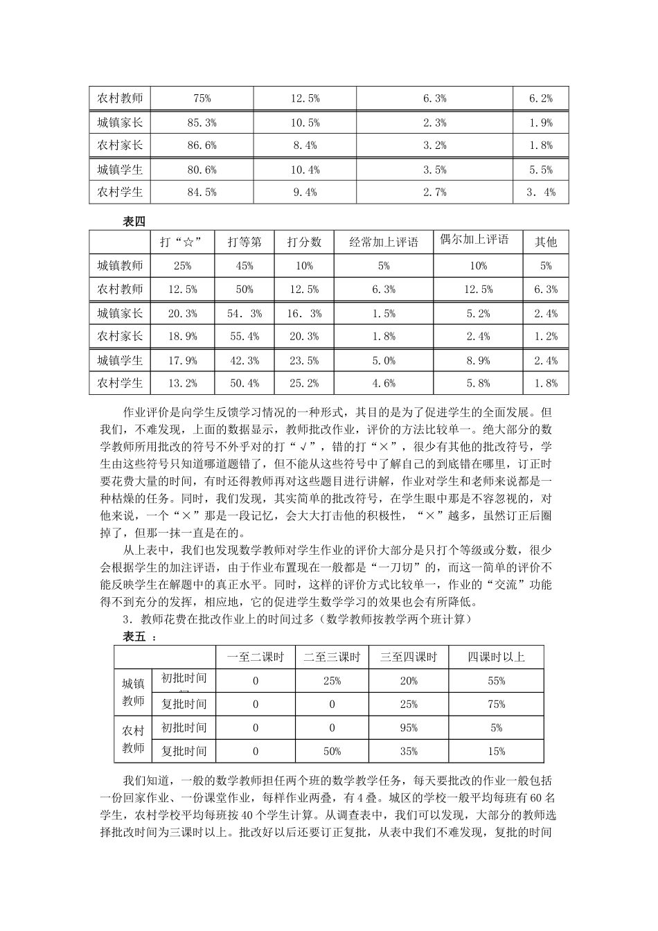 小学数学作业批改现状调查与对策思考_第3页