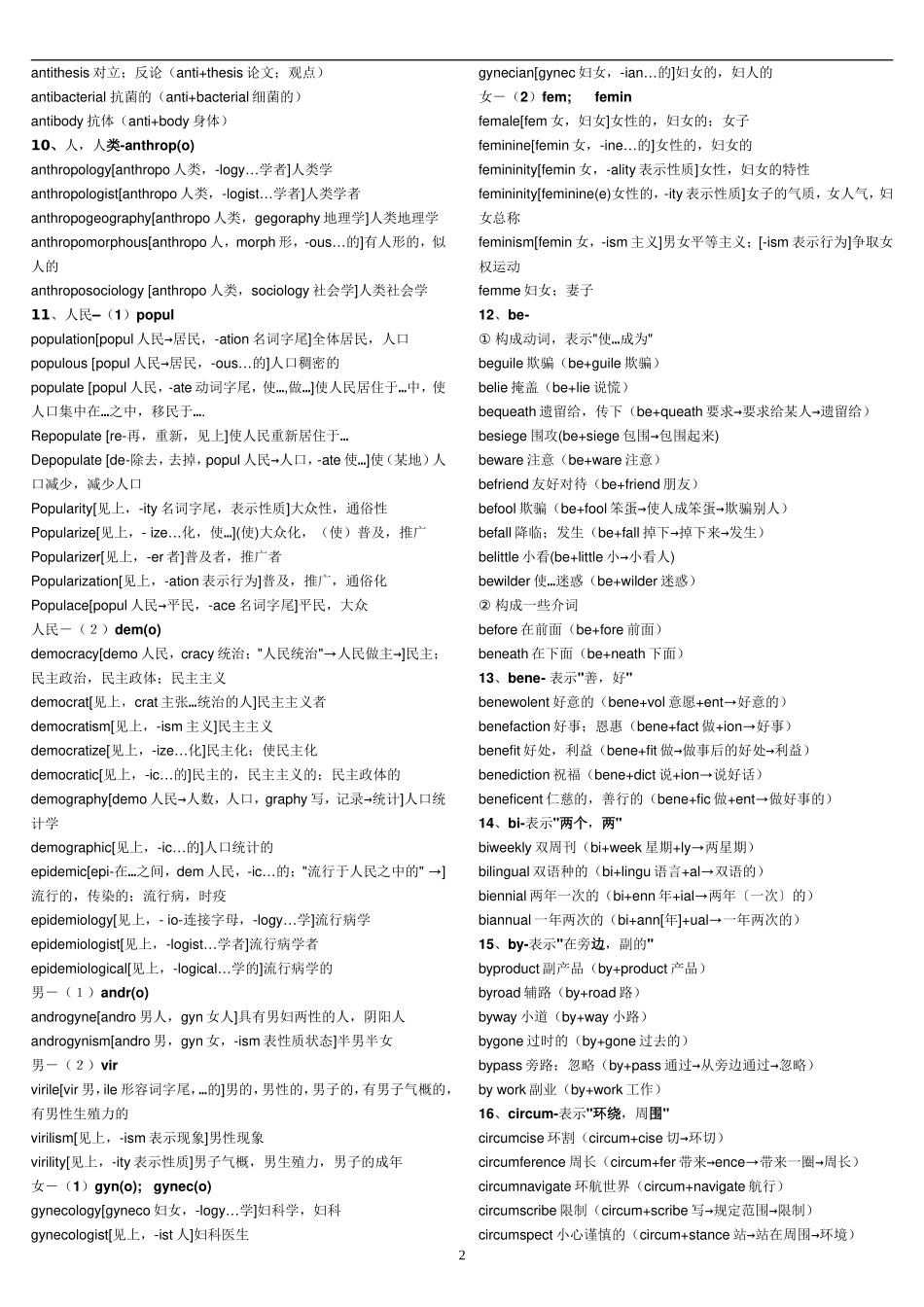 新东方《考研英语词汇_词根+联想记忆法》俞敏洪_配套word文本_第2页