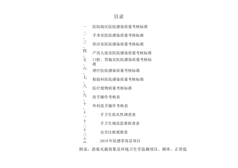 医院感染质量检查标准_第1页