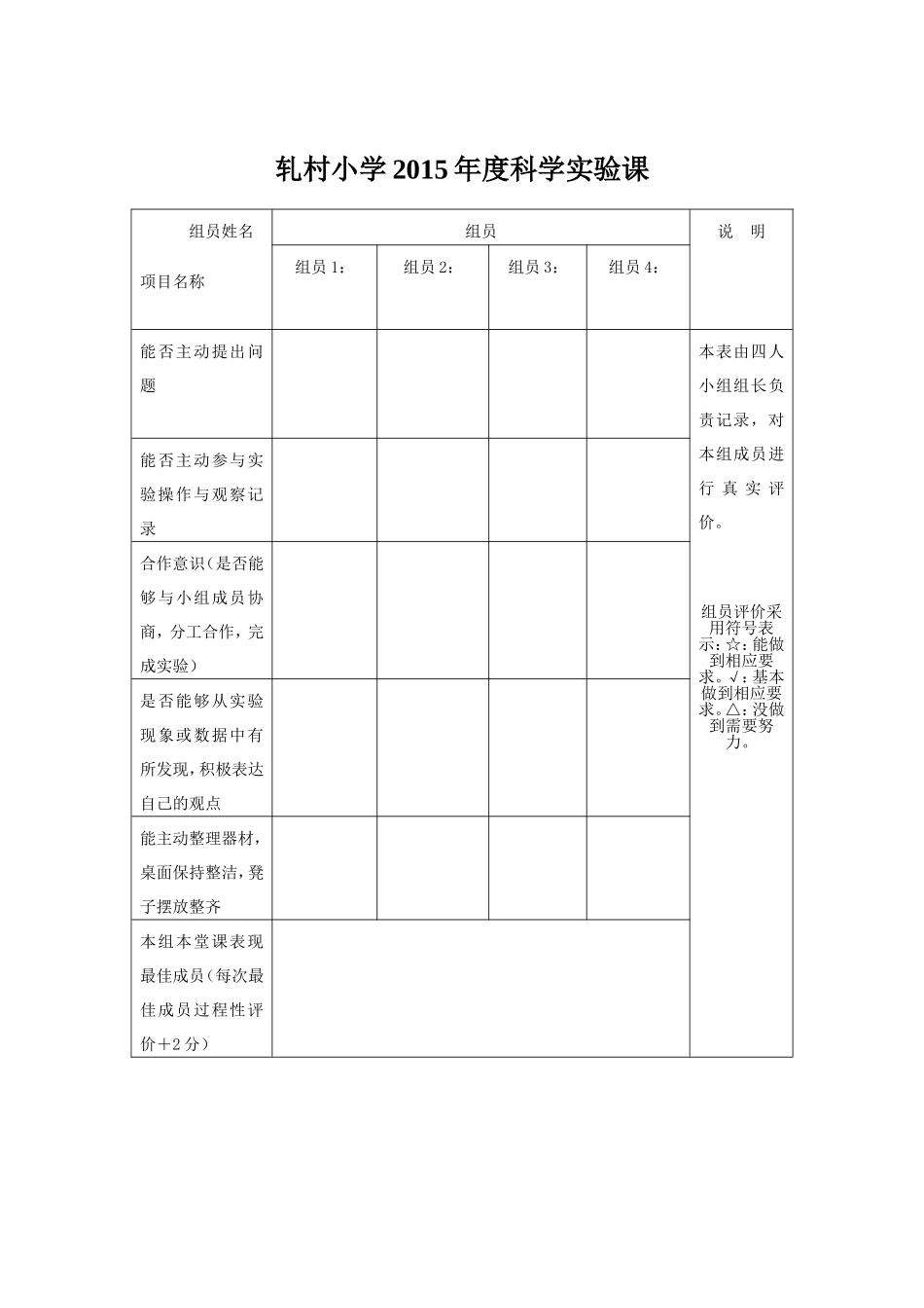 科学学生小组评价表_第1页