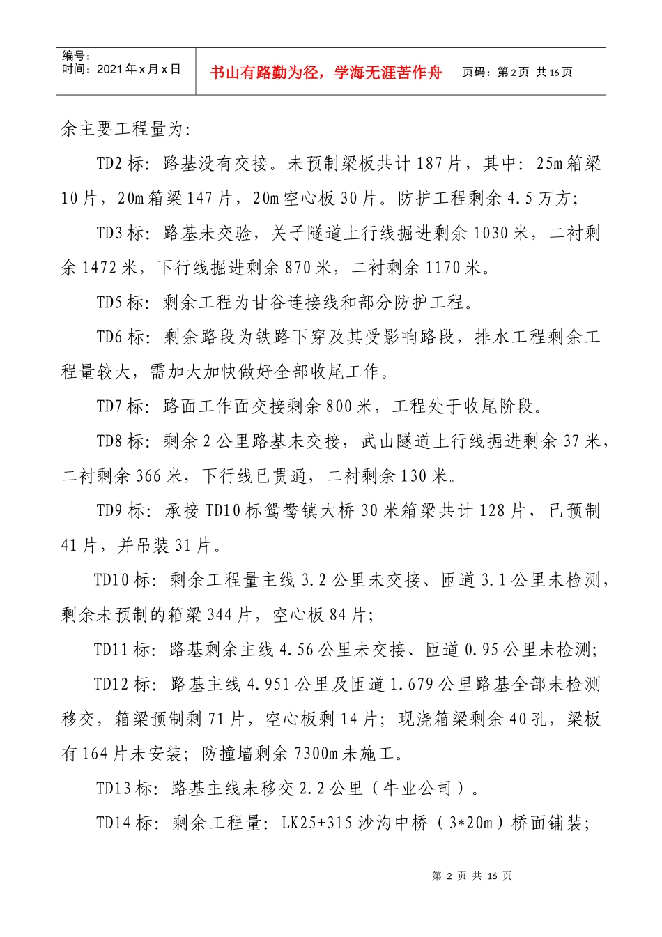 天定高速公路周书友总工在XXXX年第二次生产调度会上的讲话_第2页