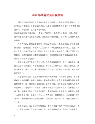 共青团员自我总结