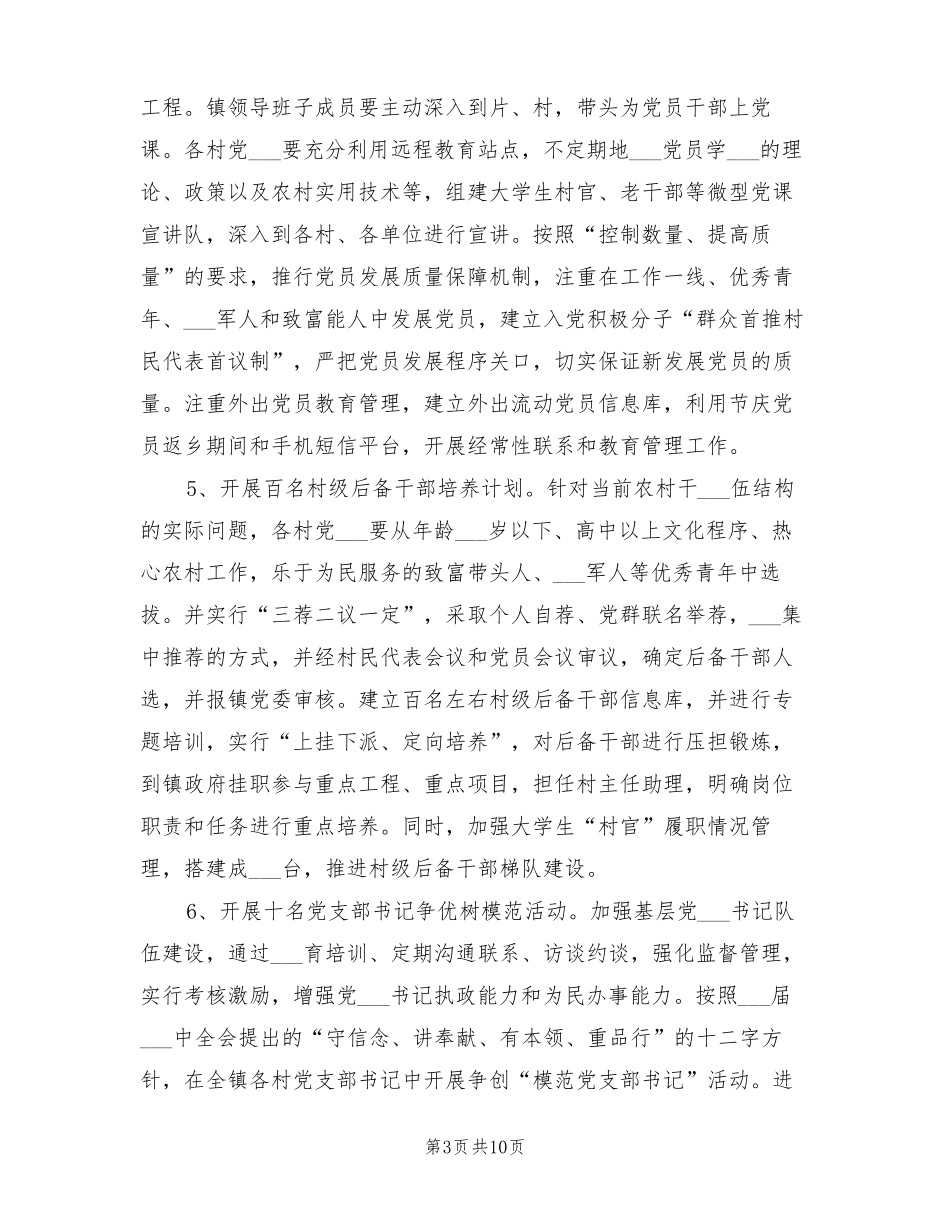 2022年镇委基层建设五强五好实施方案_第3页
