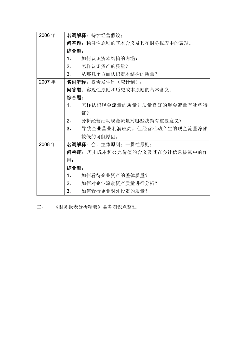 对外经济贸易大学考研教材财务报表分析重点知识整理_第2页