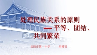 处理民族关系的原则