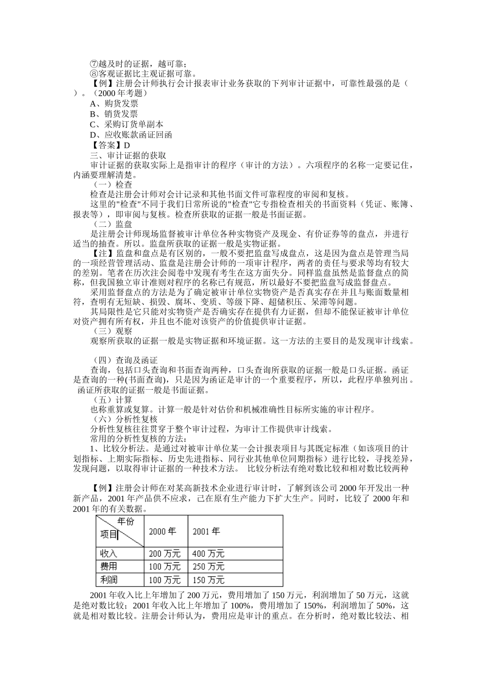 审计证据与审计工作底稿知识讲解_第3页