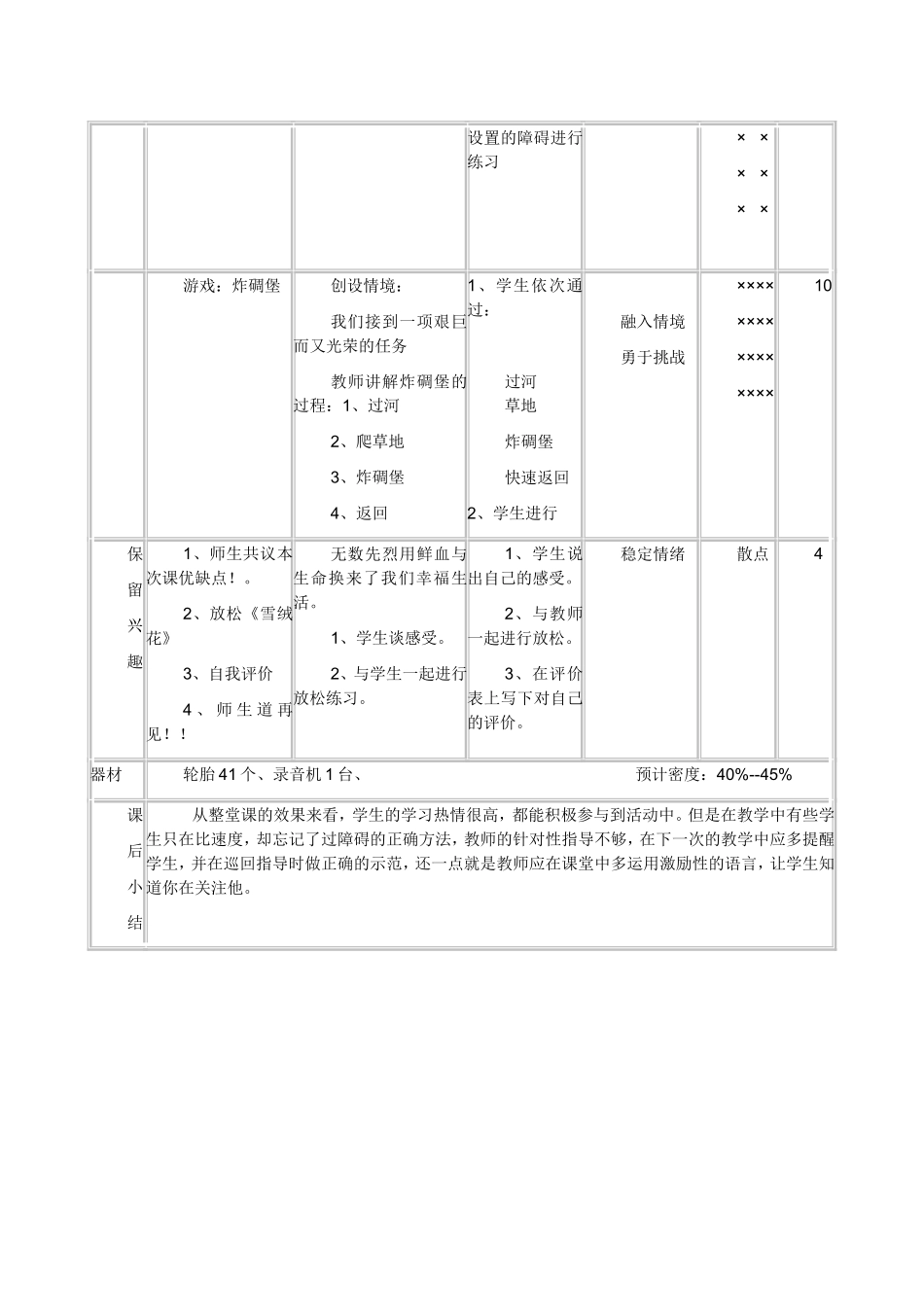小学体育课教案___跑与游戏_第3页