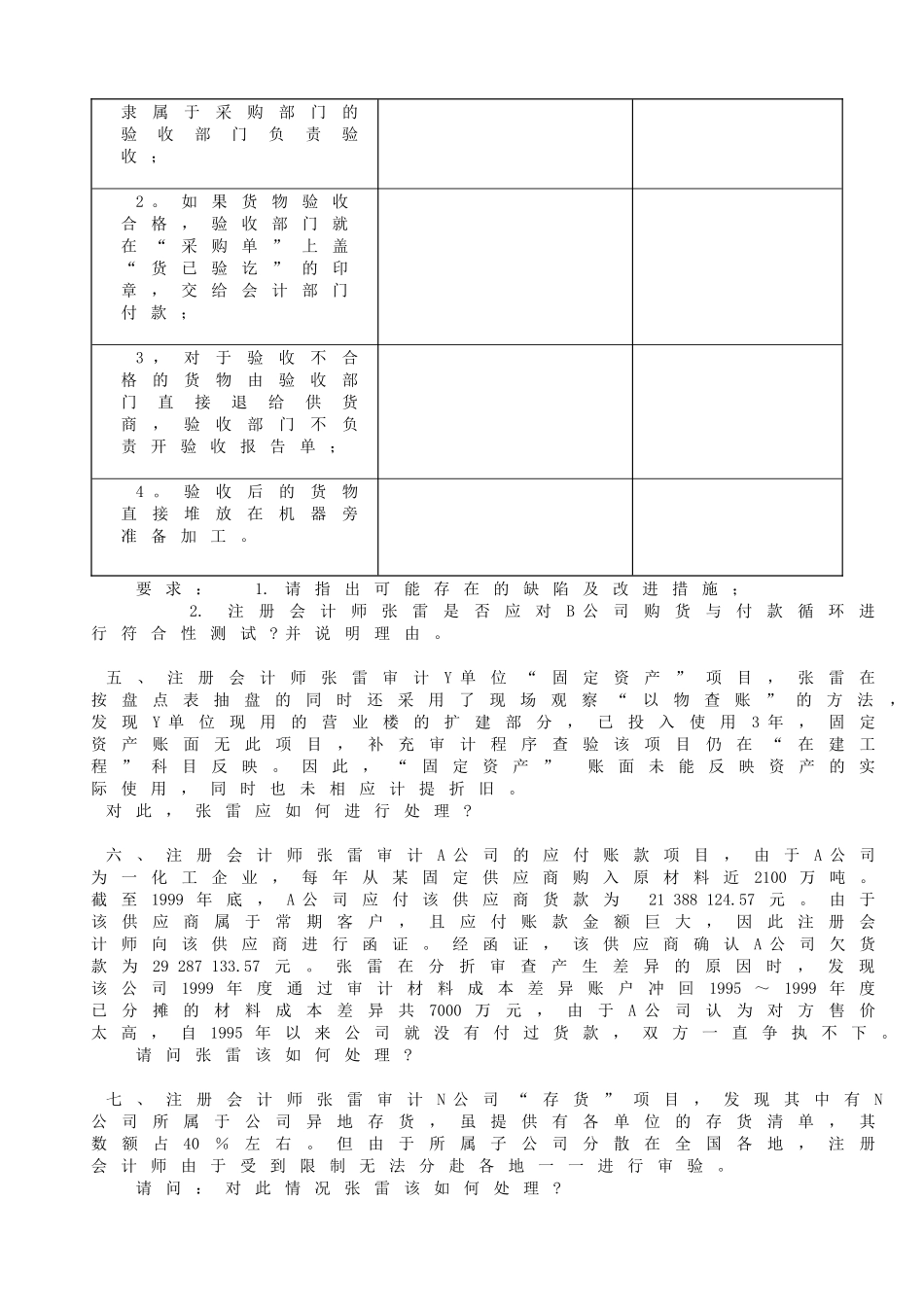 审计案例练习模似题( 13)_第3页