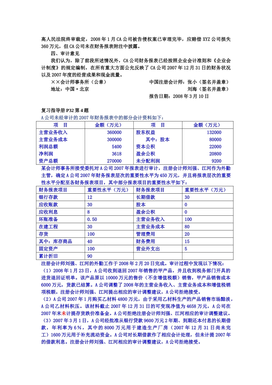审计案例研究综合案例分析题_第3页