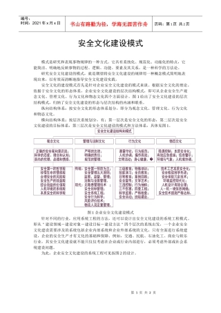 安全文化建设模式