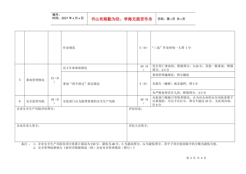 泰州市船舶修造(拆)企业安全生产风险评估表(试行)_第3页