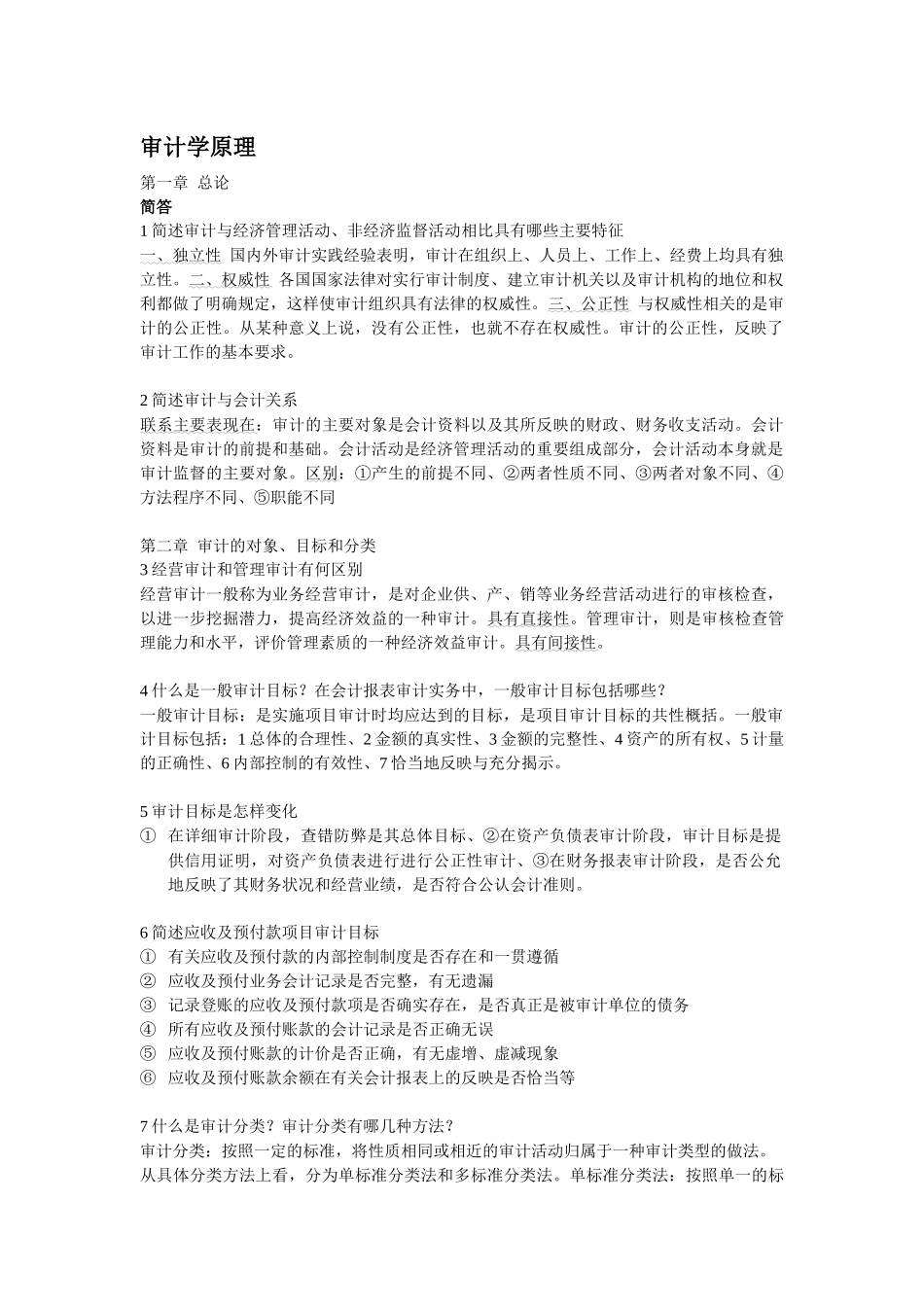 审计原理简答1--10_第1页