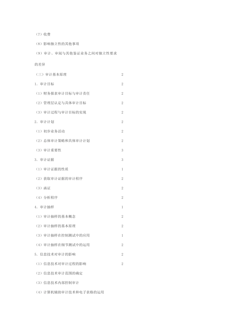 审计》专业阶段考试大纲_第3页