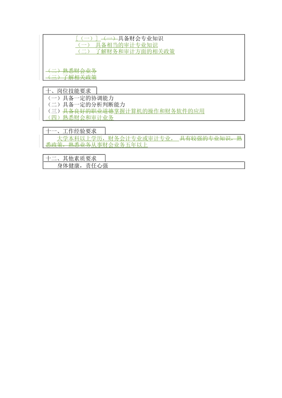 审计、资金管理岗位说明书_第3页