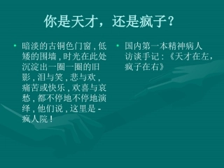 你是天才，还是疯子？