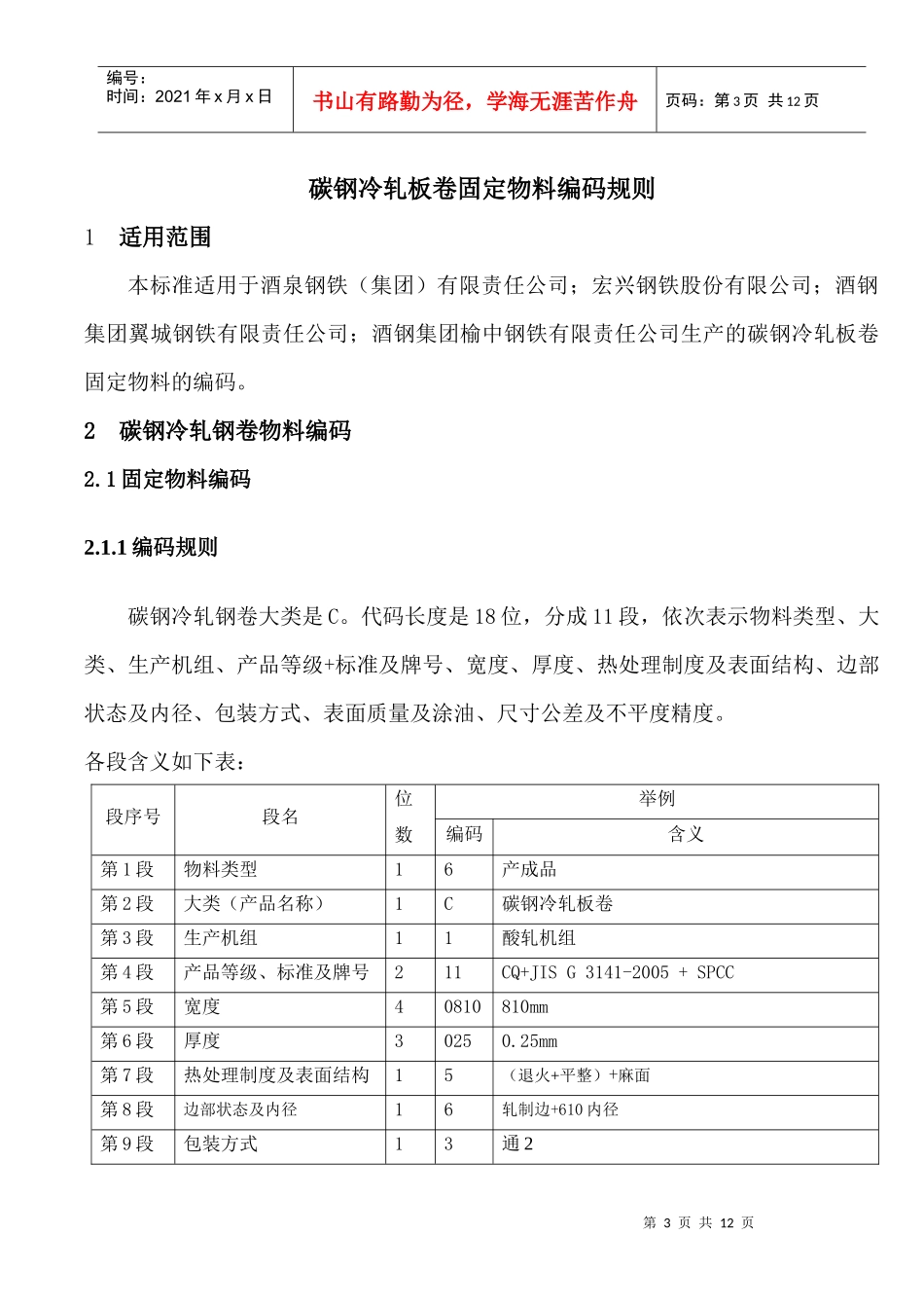 集团碳钢冷轧板卷固定物料编码规则(新)(1)_第3页