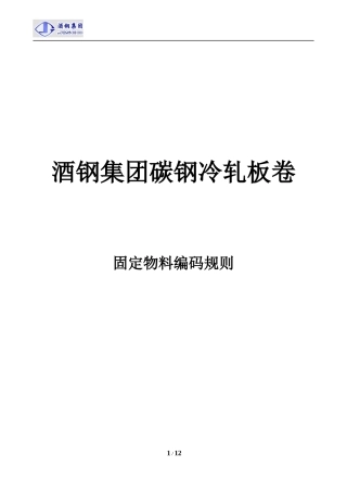 集团碳钢冷轧板卷固定物料编码规则(新)(1)