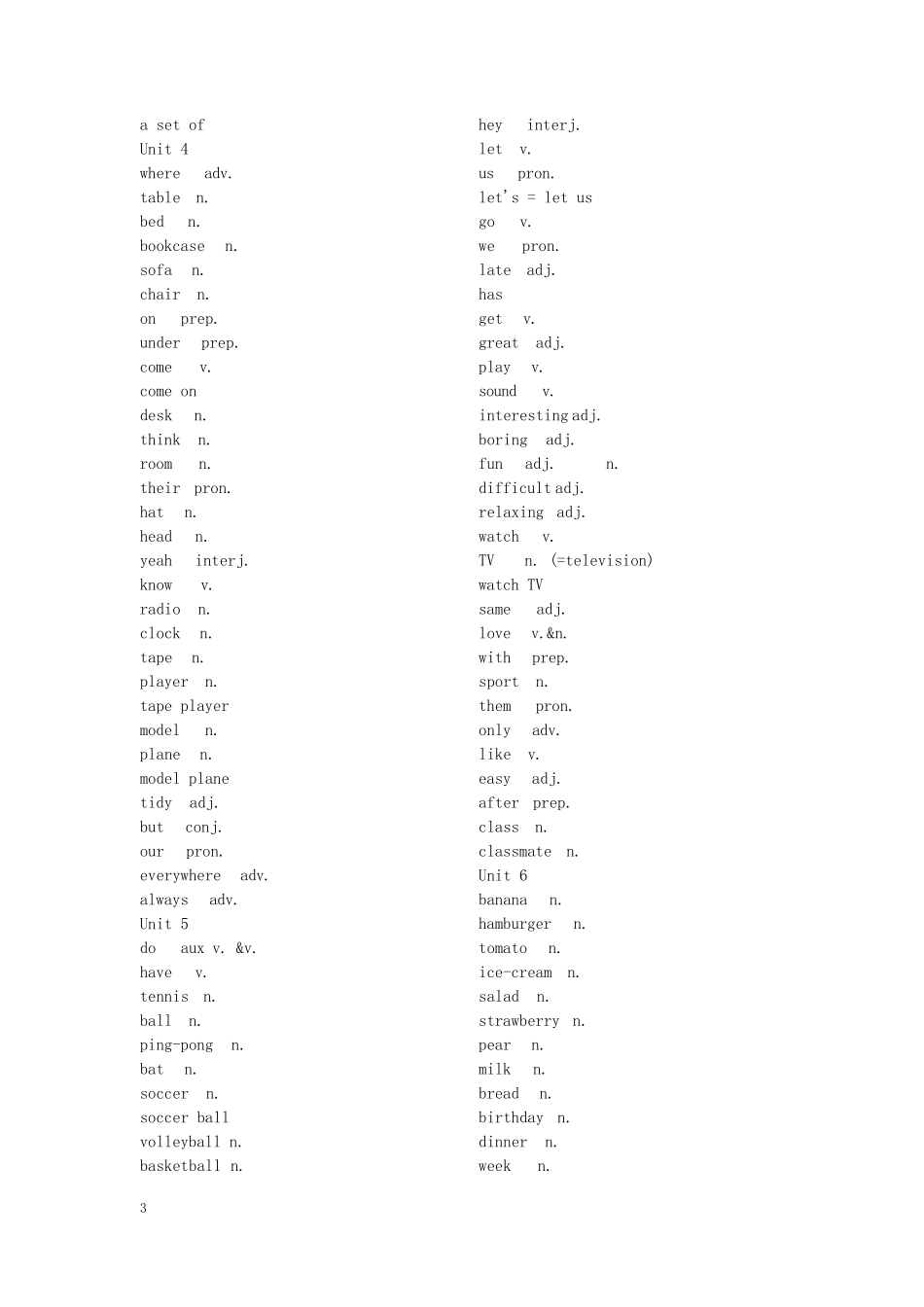 2014年新版新目标英语七年级上册单词表默写(英文)版本 _第3页