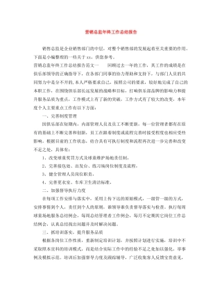 营销总监年终工作总结报告