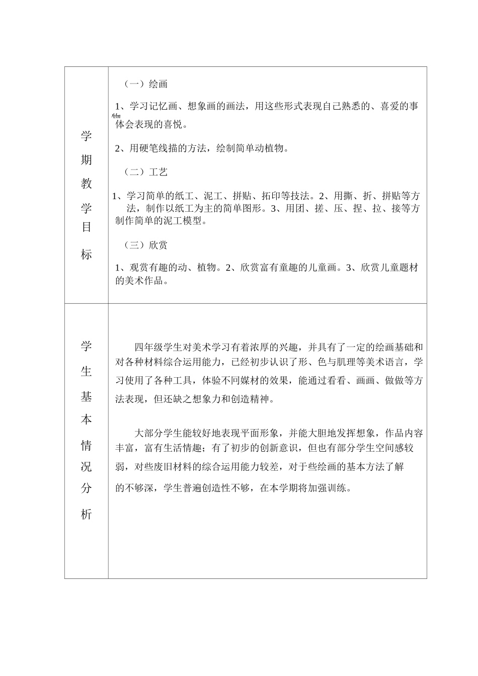 最新湖南美术出版社四年级上册美术教案_第2页