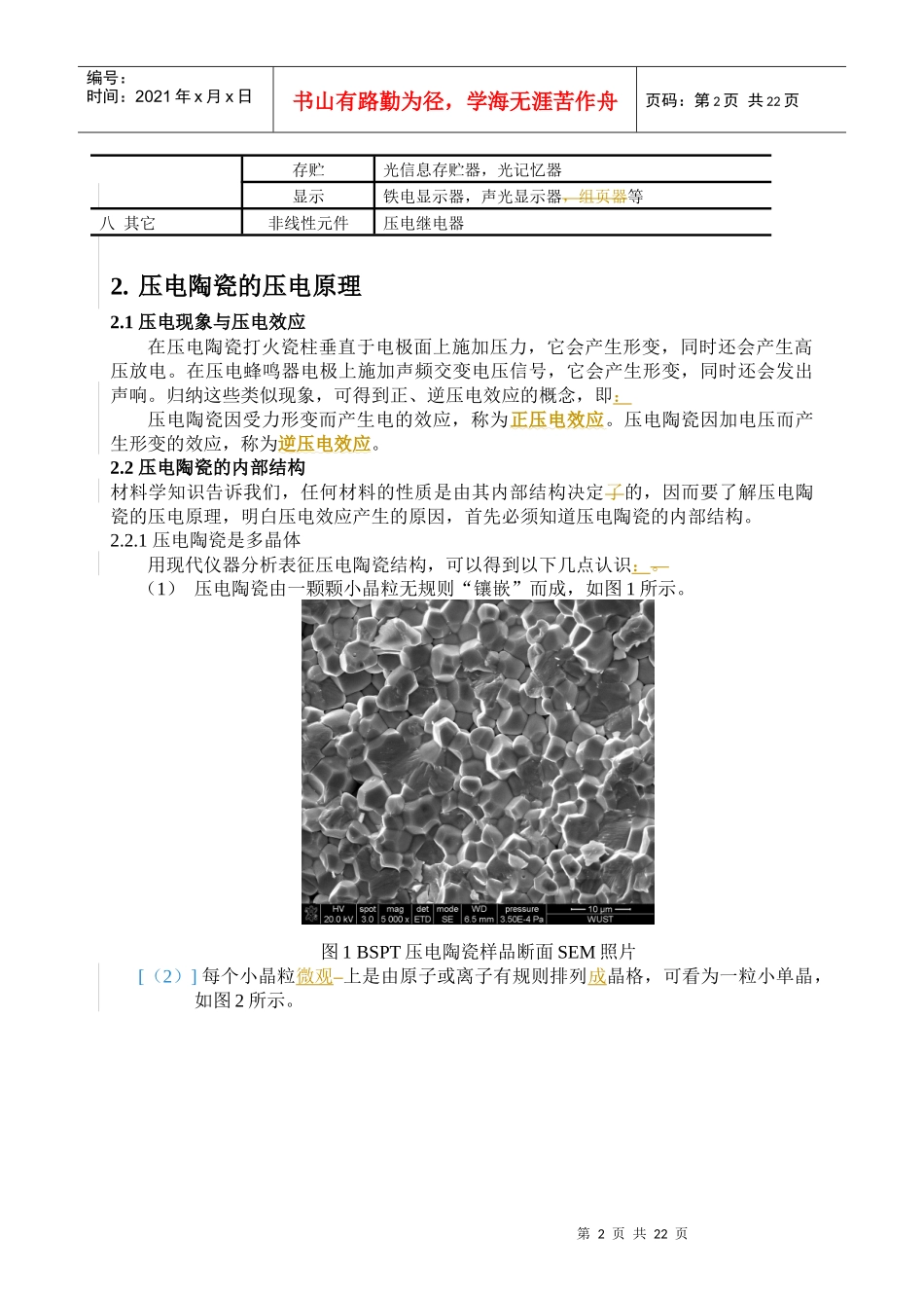 压电陶瓷的压电原理与制作工艺_第2页