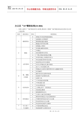“5S”稽核标准2