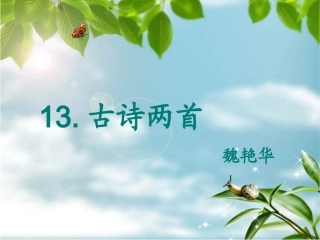 古诗两首课件